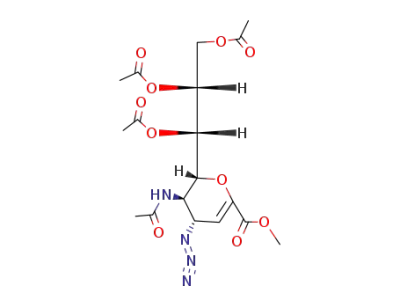 methyl 5-acetamido-4-azido-6-(1,2,3-triacetoxypropyl)-5,6-dihydro-4H-pyran-2-carboxylate