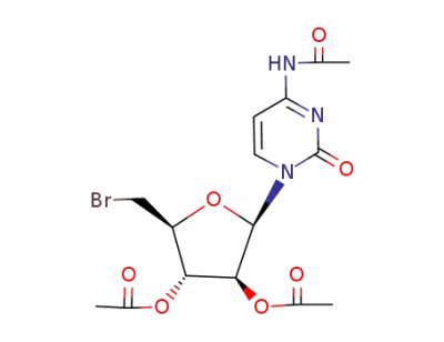 4-Acetamido-1-(2,3-di-O-acetyl-5-bromo-5-deoxy-β-D-arabinofuranosyl)pyrimidin-2(1H)-one